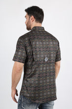 Load image into Gallery viewer, Mens Performance Classic Fit Western Short Sleeve Aztec Print Shirt