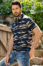 Load image into Gallery viewer, Mens Performance Fabric Modern Fit Stretch Cactus Print Polo