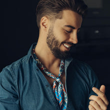 Load image into Gallery viewer, Barbaresco - Silk Neckerchief - Blue and Red