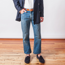 Load image into Gallery viewer, Men's Navy Suede Milano Loafer