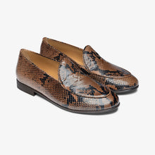 Load image into Gallery viewer, Men's Brown Snakeskin Milano Loafer