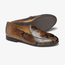 Load image into Gallery viewer, Men's Brown Snakeskin Milano Loafer
