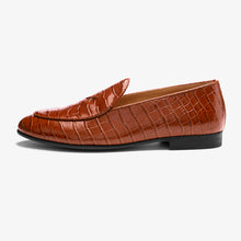 Load image into Gallery viewer, Men's Cognac Full Croc Milano Loafer