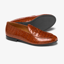 Load image into Gallery viewer, Men's Cognac Full Croc Milano Loafer