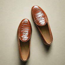 Load image into Gallery viewer, Men's Cognac Full Croc Milano Loafer