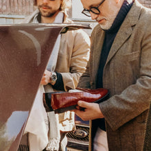 Load image into Gallery viewer, Men's Cognac Full Croc Milano Loafer