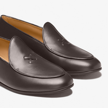 Load image into Gallery viewer, Men's Dark Brown Leather Milano Loafer