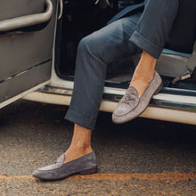 Load image into Gallery viewer, Men's Grigio Suede Milano Loafer