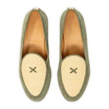 Load image into Gallery viewer, Women's Olive Raffia Milano Loafer