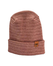 Load image into Gallery viewer, Trending Men’s & Women’s Beanie – H-Stitch Cuffed Beanie | Burgundy/Pink Contrast | Made in USA