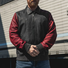 Load image into Gallery viewer, Moto Bomber Two Tone Men's Leather Jacket
