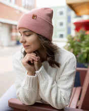 Load image into Gallery viewer, NEW HAAKWEAR H-Stitch Cuffed Beanie - Designed and Made in USA (Patented Design) - Pearl Pink