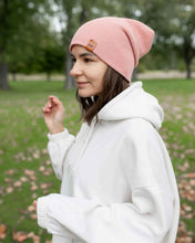 Load image into Gallery viewer, NEW HAAKWEAR H-Stitch Cuffed Beanie - Designed and Made in USA (Patented Design) - Pearl Pink