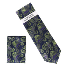 Load image into Gallery viewer, Vittorio Farina Men's Paisley Design Necktie & Pocket Square