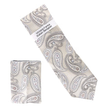Load image into Gallery viewer, Vittorio Farina Men's Paisley Design Necktie & Pocket Square