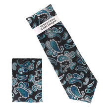 Load image into Gallery viewer, Vittorio Farina Men's Paisley Design Necktie & Pocket Square