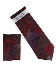 Load image into Gallery viewer, Vittorio Farina Paisley Designer Necktie & Pocket Square