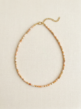 Load image into Gallery viewer, Handmade Natural Stone Beaded Necklace with Moon Pendant