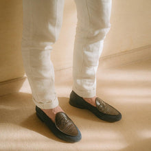 Load image into Gallery viewer, Men's Navy Croc Milano Loafer