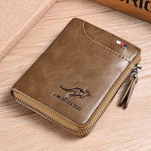 Load image into Gallery viewer, New Men Wallets Fashion Short Desigh Zipper Card Holder Men Leather Purse Solid Coin Pocket High Quality Male Purse