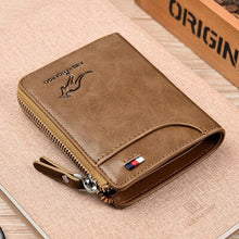 Load image into Gallery viewer, New Men Wallets Fashion Short Desigh Zipper Card Holder Men Leather Purse Solid Coin Pocket High Quality Male Purse