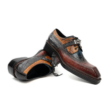 Load image into Gallery viewer, Nile Croc Buckle Wingtip Derby