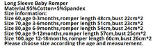 Load image into Gallery viewer, Long Sleeve Baby Romper - # BAAA21110020