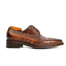 Load image into Gallery viewer, Norwegian-Stitched Nile Crocodile Derby Shoes