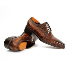 Load image into Gallery viewer, Norwegian-Stitched Nile Crocodile Derby Shoes
