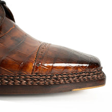 Load image into Gallery viewer, Norwegian-Stitched Nile Crocodile Derby Shoes