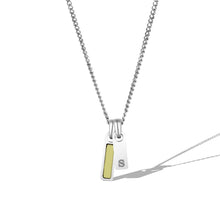 Load image into Gallery viewer, Birthstone & Initial Tag Necklace - Silver