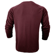 Load image into Gallery viewer, Mens Round Neck Henry Solid Color Long Sleeve T shirt