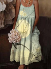 Load image into Gallery viewer, 🌺 European & American Style Floral Art Print Sling Holiday Dress