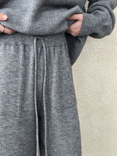 Load image into Gallery viewer, Retro Loose Splicing V-neck Sweater + Wide-leg Pants Suit