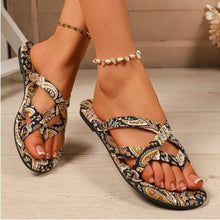 Load image into Gallery viewer, Women’s Boho Flat Printed Slippers