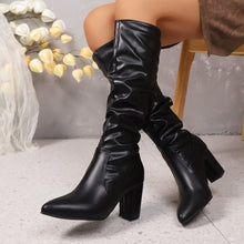 Load image into Gallery viewer, Pointed Pleated-Sleeve High Heel Fashion Boots