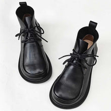 Load image into Gallery viewer, Women’s Pure Leather Chunky Big-Toe Ankle Boots
