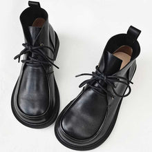Load image into Gallery viewer, Women’s Pure Leather Chunky Big-Toe Ankle Boots