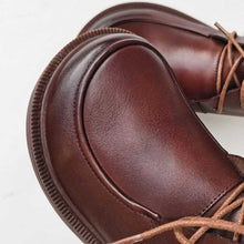 Load image into Gallery viewer, Women’s Pure Leather Chunky Big-Toe Ankle Boots