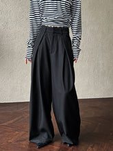 Load image into Gallery viewer, Lace-paneled Wide-leg Suit Pants