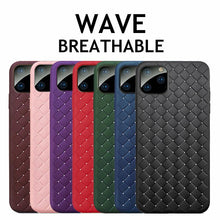 Load image into Gallery viewer, Leather Breathable Mesh Phone Case Suitable For iPhone 14 13 11 Pro Max 12 Mini Xs 6S 7 8 Plus X XR Silicone Soft Thin Protective Exquisite Textures Case For Iphone Comfortable Grip Elegant Case For Smartphone