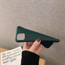 Load image into Gallery viewer, Leather Breathable Mesh Phone Case Suitable For iPhone 14 13 11 Pro Max 12 Mini Xs 6S 7 8 Plus X XR Silicone Soft Thin Protective Exquisite Textures Case For Iphone Comfortable Grip Elegant Case For Smartphone