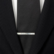 Load image into Gallery viewer, Gunmetal and Mother of Pearl Inlaid Tie Clip