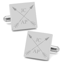 Load image into Gallery viewer, Crossed Arrows Engravable Cufflinks