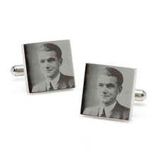 Load image into Gallery viewer, Stainless Steel Square Infinity Engravable Cufflinks