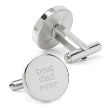 Load image into Gallery viewer, Best Dad Ever Engravable Cufflinks
