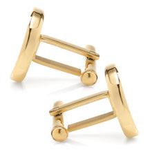 Load image into Gallery viewer, Custom Clock Engravable Gold Cufflinks