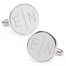 Load image into Gallery viewer, Divided Modern Monogram Engravable Cufflinks