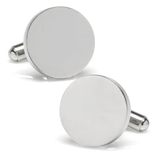 Load image into Gallery viewer, Stainless Steel Round Infinity Engravable Cufflinks