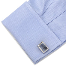 Load image into Gallery viewer, Silver and Sodalite JFK Presidential Cufflinks